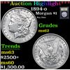 Image 1 : ***Auction Highlight*** 1894-o Morgan Dollar $1 Graded Select Unc By USCG (fc)