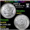Image 1 : ***Auction Highlight*** 1892-p Morgan Dollar $1 Graded Select+ Unc By USCG (fc)