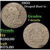 Image 1 : 1803 Draped Bust Large Cent 1c Grades f details
