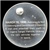 Image 3 : America In Space First Docking Of Two Orbiting Vehicles .925 Sterling Silver Round