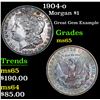 Image 1 : 1904-o Morgan Dollar $1 Grades GEM Unc