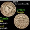 Image 1 : 1833 Coronet Head Large Cent 1c Grades f details