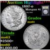 Image 1 : ***Auction Highlight*** 1897-o Morgan Dollar $1 Graded BU+ By USCG (fc)