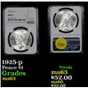 Image 1 : NGC 1925-p Peace Dollar $1 Graded ms63 By NGC
