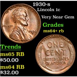 1930-s Lincoln Cent 1c Grades Choice+ Unc RB