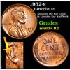 Image 1 : 1952-s Lincoln Cent 1c Grades Select+ Unc RB