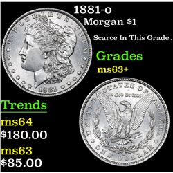 1881-o Morgan Dollar $1 Grades Select+ Unc