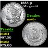 Image 1 : 1888-p Morgan Dollar $1 Grades Select+ Unc