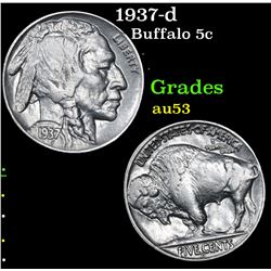 1937-d Buffalo Nickel 5c Grades Select AU