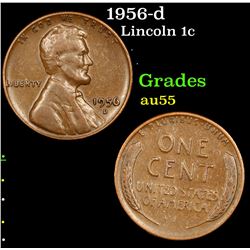 1956-d Lincoln Cent 1c Grades Choice AU