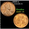Image 1 : 1955-s Lincoln Cent 1c Grades Select+ Unc RB