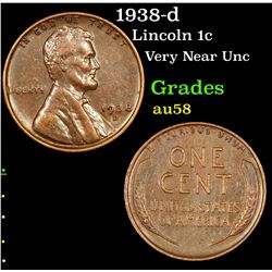 1938-d Lincoln Cent 1c Grades Choice AU/BU Slider