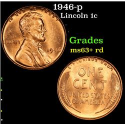 1946-p Lincoln Cent 1c Grades Select+ Unc RD