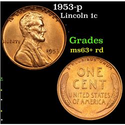 1953-p Lincoln Cent 1c Grades Select+ Unc RD