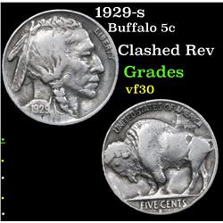 1929-s Buffalo Nickel 5c Grades vf++