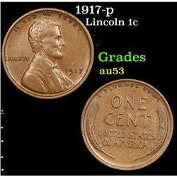 1917-p Lincoln Cent 1c Grades Select AU