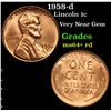 Image 1 : 1958-d Lincoln Cent 1c Grades Choice+ Unc RD