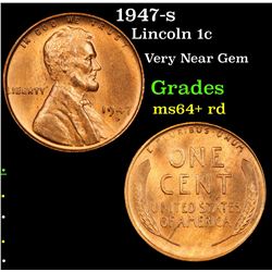 1947-s Lincoln Cent 1c Grades Choice+ Unc RD