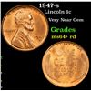 Image 1 : 1947-s Lincoln Cent 1c Grades Choice+ Unc RD