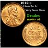 Image 1 : 1942-s Lincoln Cent 1c Grades Choice+ Unc RD