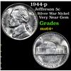 Image 1 : 1944-p Jefferson Nickel 5c Grades Choice+ Unc