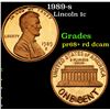 Image 1 : 1989-s Lincoln Cent 1c Grades Gem++ Proof Red Deep cameo