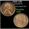 Image 1 : 1909 vdb Lincoln Cent 1c Grades Choice AU/BU Slider