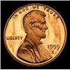 Image 2 : 1999-s Lincoln Cent 1c Grades Gem++ Proof Red Deep cameo
