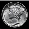 Image 2 : 1943-d Mercury Dime 10c Grades Choice Unc FSB