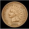 Image 2 : 1880 Indian Cent 1c Grades xf