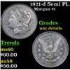 Image 1 : 1921-d Semi PL Morgan Dollar $1 Grades Unc Details