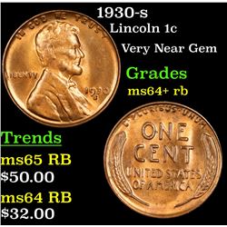 1930-s Lincoln Cent 1c Grades Choice+ Unc RB