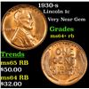 Image 1 : 1930-s Lincoln Cent 1c Grades Choice+ Unc RB