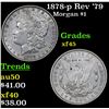 Image 1 : 1878-p Rev '79 Morgan Dollar $1 Grades xf+