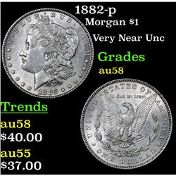 1882-p Morgan Dollar $1 Grades Choice AU/BU Slider