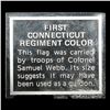 Image 3 : Flags of the American First Connecticut Regiment Color Flag .6 oz .925 Sterling Silver Bar Grades