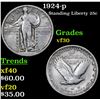 Image 1 : 1924-p Standing Liberty Quarter 25c Grades vf++