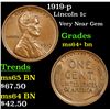 Image 1 : 1919-p Lincoln Cent 1c Grades Choice+ Unc BN