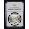 Image 2 : NGC 1924-p Peace Dollar $1 Graded ms63 By NGC