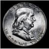 Image 2 : 1953-p Franklin Half Dollar 50c Grades Choice Unc