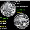 Image 1 : 1936-p Buffalo Nickel 5c Grades Choice+ Unc