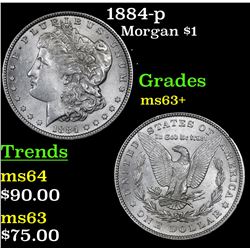 1884-p Morgan Dollar $1 Grades Select+ Unc
