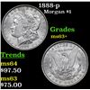 Image 1 : 1888-p Morgan Dollar $1 Grades Select+ Unc