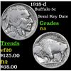 Image 1 : 1918-d Buffalo Nickel 5c Grades f+