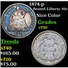 Image 1 : 1874-p Seated Liberty Dime 10c Grades vf++