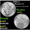 Image 1 : 1881-o Morgan Dollar $1 Grades Select+ Unc