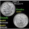 Image 1 : 1881-p Morgan Dollar $1 Grades Select+ Unc