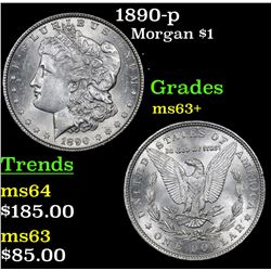 1890-p Morgan Dollar $1 Grades Select+ Unc