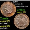 Image 1 : 1907 Indian Cent 1c Grades Choice+ Unc BN