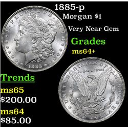 1885-p Morgan Dollar $1 Grades Choice+ Unc